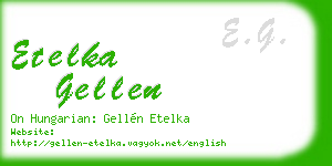 etelka gellen business card