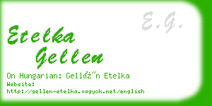 etelka gellen business card